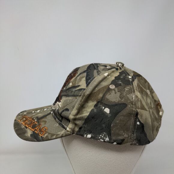Texas Strapback Hat Camouflage One Size Adjustable Embroidered 6 Panel Joy Cap - Picture 3 of 8